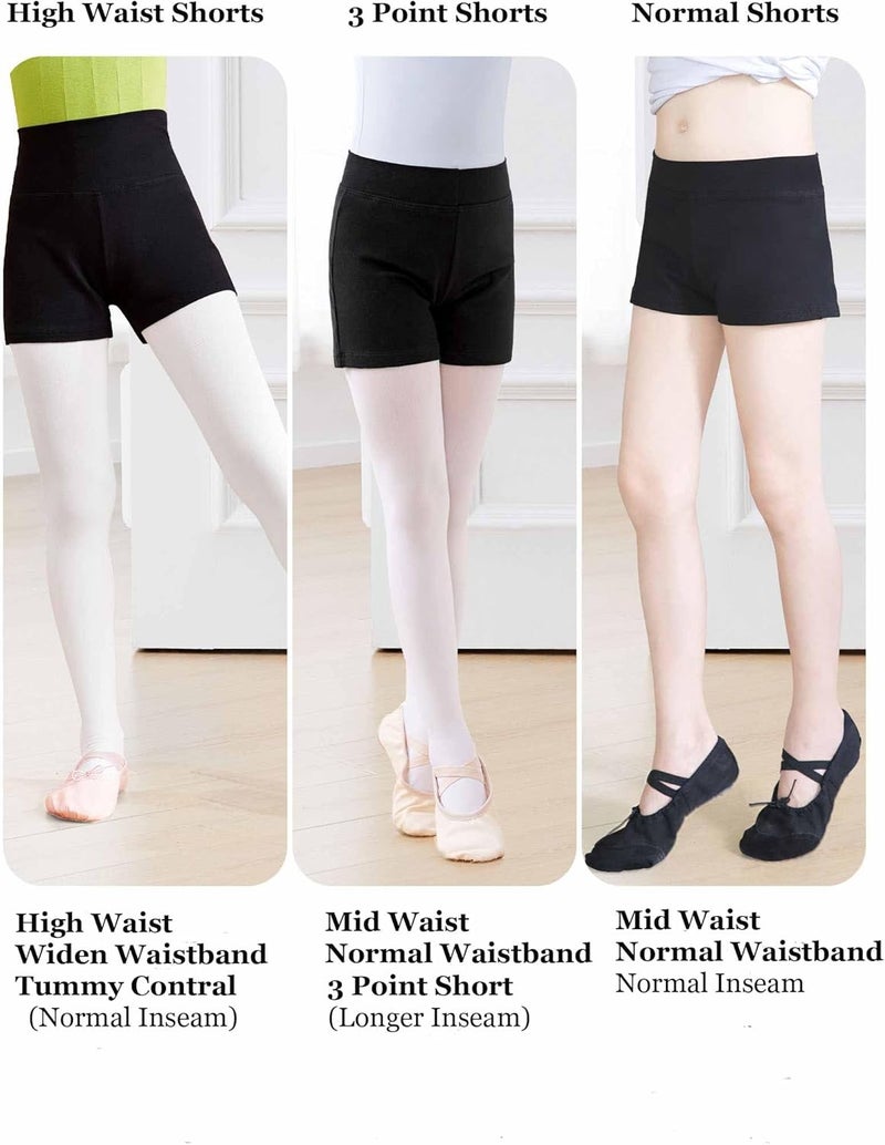 Daydance Cotton Black Dance Shorts for Ballet, Dance, Gymnastics (Toddler/Little/Big Girls/Kids) - Image 5